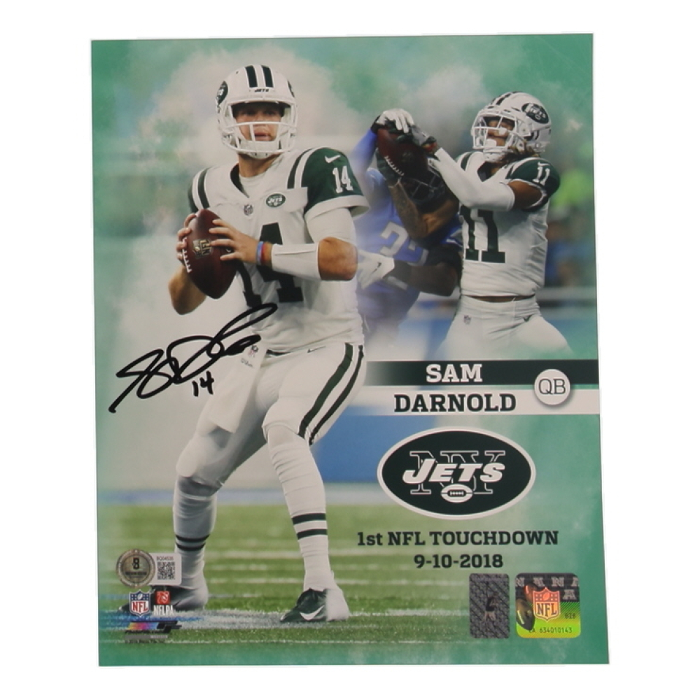 Sam Darnold Signed Jets 8x10 Photo (Beckett) at PristineAuction.com