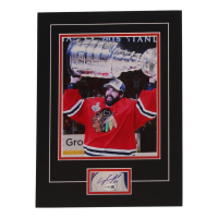 Corey Crawford Signed Blackhawks 12x16 Custom Matted Cut Display (JSA) at PristineAuction.com