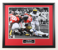 J. T. Barrett Signed Ohio State Buckeyes Custom Framed Photo Display Inscribed "It Was A First Down Harbaugh" (Sports Collectibles) at PristineAuction.com
