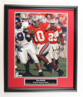 Troy Smith Signed Ohio State Buckeyes Custom Framed Photo Display Inscribed "HT 06" (Sports Collectibles) at PristineAuction.com