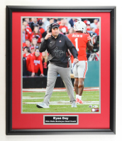 Ryan Day Signed Ohio State Buckeyes Custom Framed Photo Display (Beckett) at PristineAuction.com