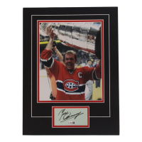 Yvan Cournoyer Signed Canadiens 12x16 Custom Matted Cut Display (JSA) at PristineAuction.com