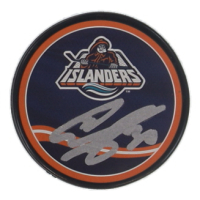 Ilya Sorokin Signed Islanders Logo Hockey Puck (JSA) at PristineAuction.com