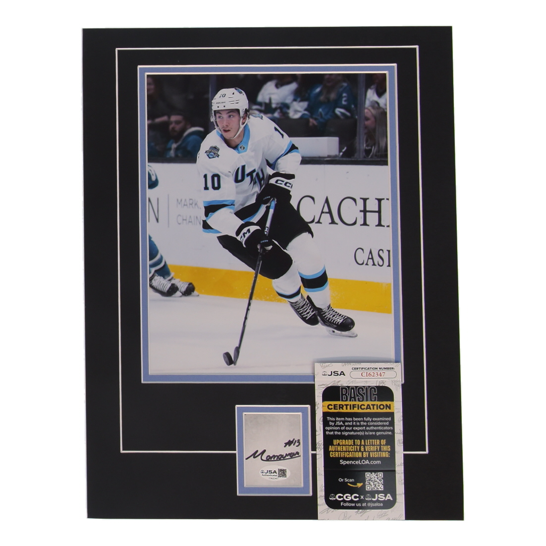 Maveric Lamoureux Signed Mammoth 12x16 Custom Matted Cut Display (JSA) at PristineAuction.com Maveric Lamoureux Signed Mammoth 12x16 Custom Matted Cut Display (JSA) at PristineAuction.com