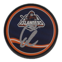 Emil Heineman Signed Islanders Logo Hockey Puck (JSA) at PristineAuction.com