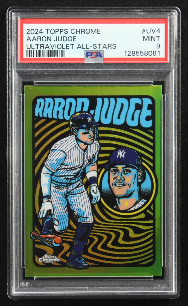Aaron Judge 2024 Topps Chrome Ultra Violet All-Stars #UV4 (PSA 9) at PristineAuction.com Aaron Judge 2024 Topps Chrome Ultra Violet All-Stars #UV4 (PSA 9) at PristineAuction.com