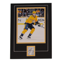 Luke Evangelista Signed Predators 12x16 Custom Matted Cut Display (JSA) at PristineAuction.com