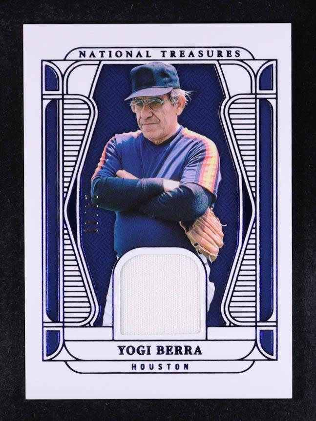 Yogi Berra 2025 Panini National Treasures Material Treasures Blue #35 #24/49 at PristineAuction.com Yogi Berra 2025 Panini National Treasures Material Treasures Blue #35 #24/49 at PristineAuction.com
