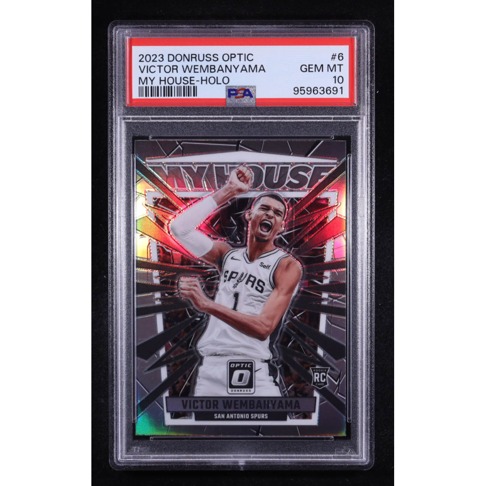 Victor Wembanyama 2023-24 Donruss Optic My House Holo #6 RC (PSA 10) at PristineAuction.com