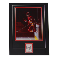 Samuel Honzek Signed Flames 12x16 Custom Matted Cut Display (JSA) at PristineAuction.com