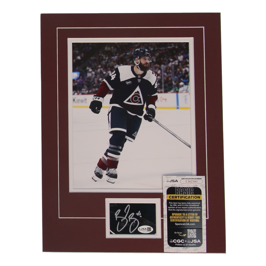 Brent Burns Signed Avalanche 12x16 Custom Matted Cut Display (JSA) at PristineAuction.com Brent Burns Signed Avalanche 12x16 Custom Matted Cut Display (JSA) at PristineAuction.com