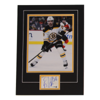 Elias Lindholm Signed Bruins 12x16 Custom Matted Cut Display (JSA) at PristineAuction.com
