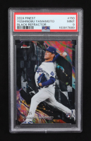 Yoshinobu Yamamoto 2024 Topps Finest Black Refractor #150 RC (PSA 9) at PristineAuction.com