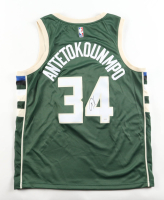 Giannis Antetokounmpo Signed Bucks Nike Authentic Jersey (JSA) at PristineAuction.com