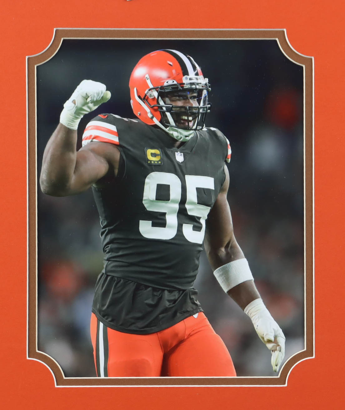 Myles Garrett Signed Browns Custom Framed 2017 Panini Certified Orange #90/199 #136 RC Display (PSA | Auto 10) at PristineAuction.com Myles Garrett Signed Browns Custom Framed 2017 Panini Certified Orange #90/199 #136 RC Display (PSA | Auto 10) at PristineAuction.com