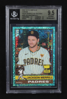 Jackson Merrill 2025 Topps Heritage Chrome Aqua Sparkle Refractors #422 (BGS 9.5) at PristineAuction.com