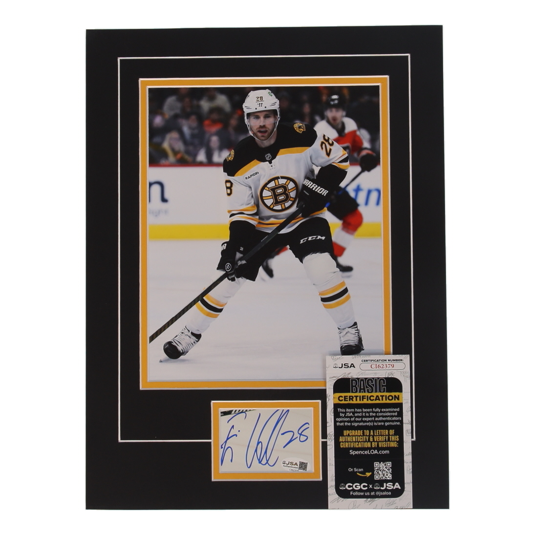 Elias Lindholm Signed Bruins 12x16 Custom Matted Cut Display (JSA) at PristineAuction.com Elias Lindholm Signed Bruins 12x16 Custom Matted Cut Display (JSA) at PristineAuction.com