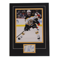 Elias Lindholm Signed Bruins 12x16 Custom Matted Cut Display (JSA) at PristineAuction.com