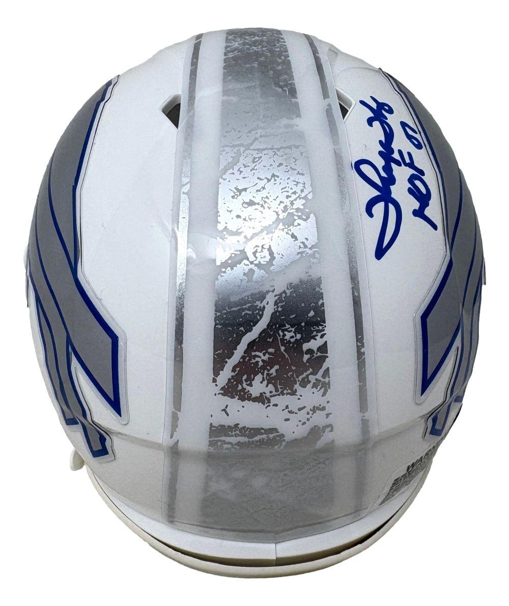 Thurman Thomas Signed Bills Rivalries Speed Mini Helmet Inscribed "HOF 07" (Beckett) at PristineAuction.com Thurman Thomas Signed Bills Rivalries Speed Mini Helmet Inscribed "HOF 07" (Beckett) at PristineAuction.com