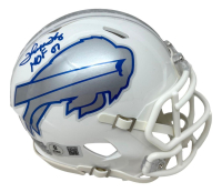 Thurman Thomas Signed Bills Rivalries Speed Mini Helmet Inscribed "HOF 07" (Beckett) at PristineAuction.com