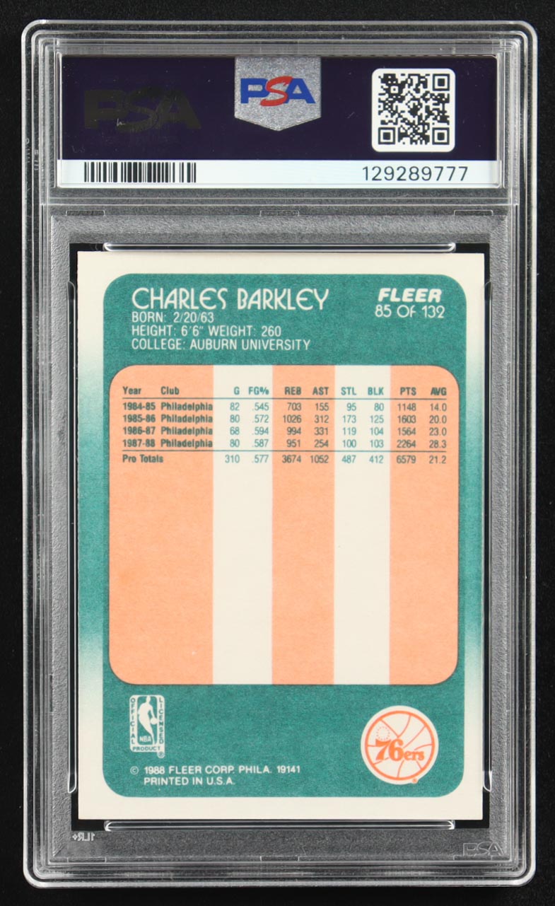 Charles Barkley 1988-89 Fleer #85 (PSA 9) at PristineAuction.com Charles Barkley 1988-89 Fleer #85 (PSA 9) at PristineAuction.com