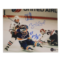 Chris Chelios, Brett Hull & Ed Belfour Signed Blackhawks 8x10 Photo (Beckett) at PristineAuction.com