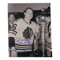 Bobby Hull Signed Blackhawks 8x10 Photo Inscribed "61 Cup Champs" (Hull) at PristineAuction.com