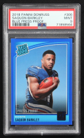 Saquon Barkley 2018 Donruss Press Proof Blue #306 RR RC (PSA 9) at PristineAuction.com