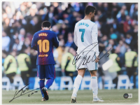 Cristiano Ronaldo & Lionel Messi Signed 12x16 Photo (Beckett) at PristineAuction.com