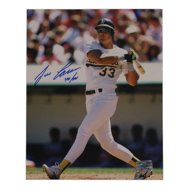 Jose Canseco Signed Athletics 8x10 Photo Inscribed "40/40" (WSS) at PristineAuction.com Jose Canseco Signed Athletics 8x10 Photo Inscribed "40/40" (WSS) at PristineAuction.com