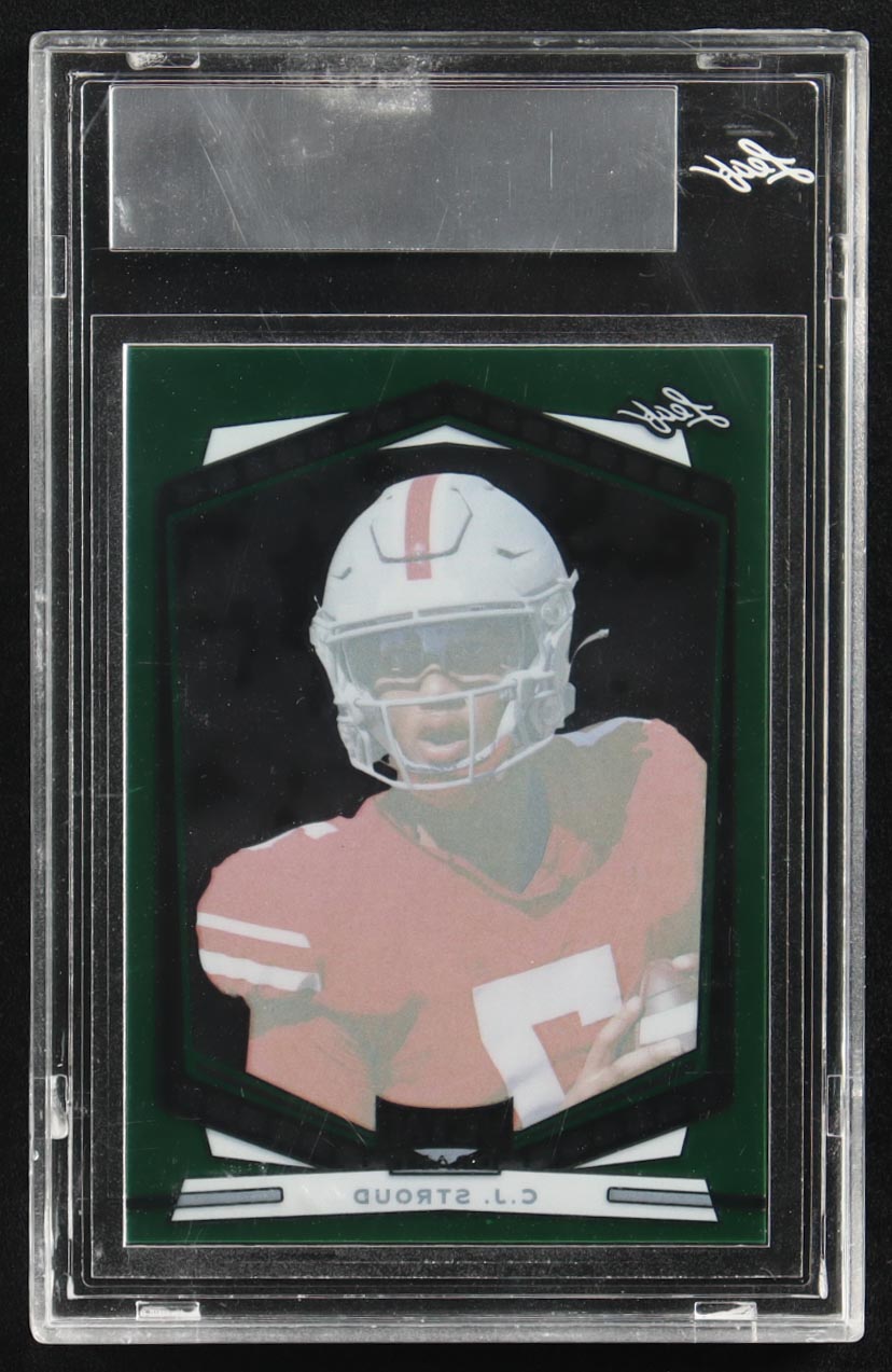 CJ Stroud 2022 Leaf Draft & Prospect Portrait Pre-Production Proof Clear Green RC #1/1 (Leaf) at PristineAuction.com CJ Stroud 2022 Leaf Draft & Prospect Portrait Pre-Production Proof Clear Green RC #1/1 (Leaf) at PristineAuction.com