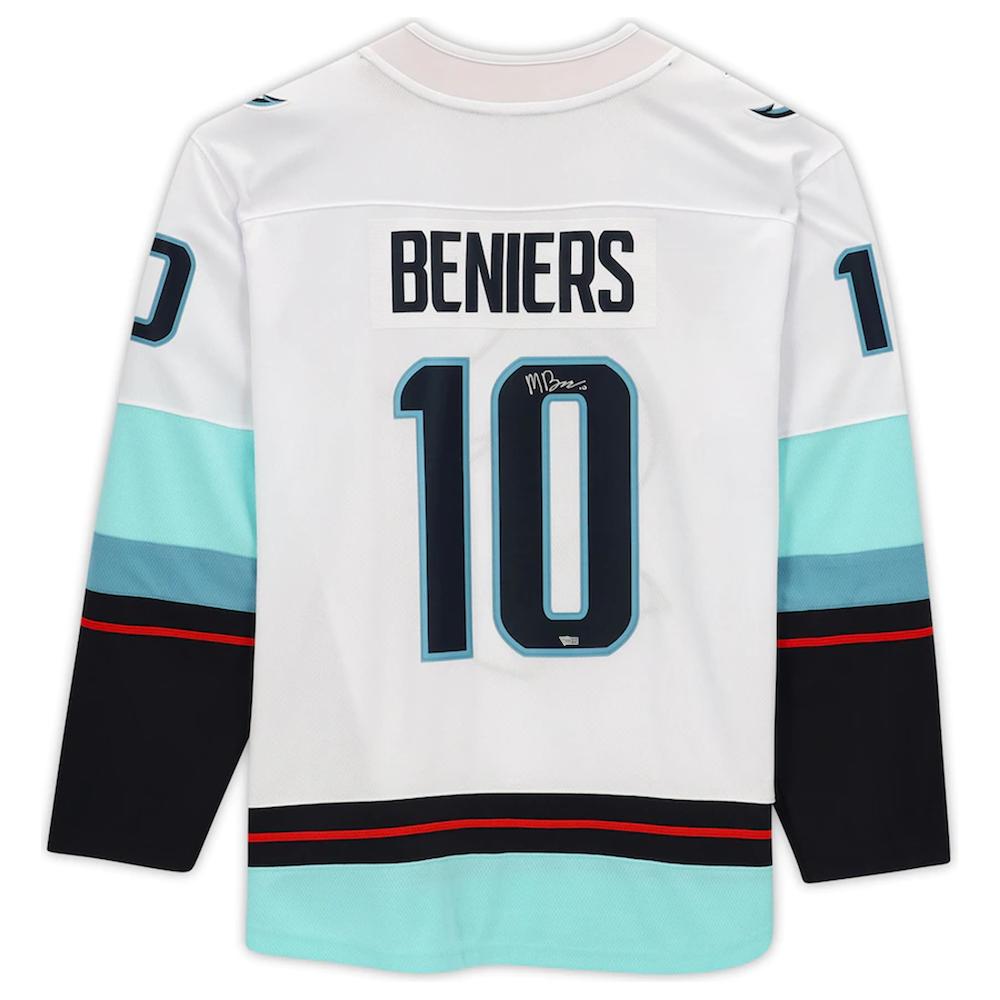 Matt Beniers Signed Adidas Kraken Jersey (Fanatics) at PristineAuction.com Matt Beniers Signed Adidas Kraken Jersey (Fanatics) at PristineAuction.com