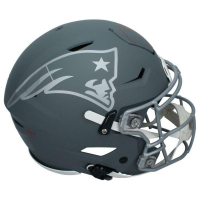 Tom Brady Signed LE Patriots Full-Size Authentic On-Field Slate Alternate Speedflex Helmet Inscribed "6x Champs" (Fanatics) at PristineAuction.com