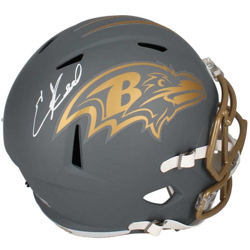 Ed Reed Signed Ravens Full-Size Slate Alternate Speed Helmet (Beckett) at PristineAuction.com Ed Reed Signed Ravens Full-Size Slate Alternate Speed Helmet (Beckett) at PristineAuction.com