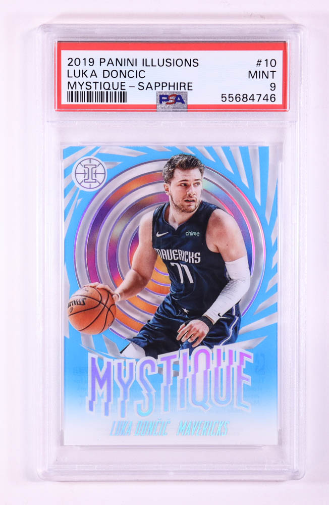 Luka Doncic 2019-20 Panini Illusions Mystique Sapphire #10 (PSA 9) at PristineAuction.com Luka Doncic 2019-20 Panini Illusions Mystique Sapphire #10 (PSA 9) at PristineAuction.com
