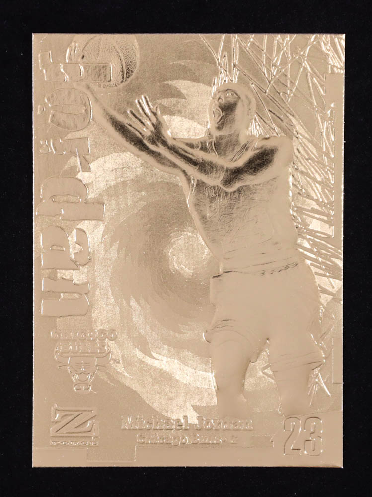 Michael Jordan 1997 Skybox Z-Force 23Kt Gold Card #NNO at PristineAuction.com Michael Jordan 1997 Skybox Z-Force 23Kt Gold Card #NNO at PristineAuction.com