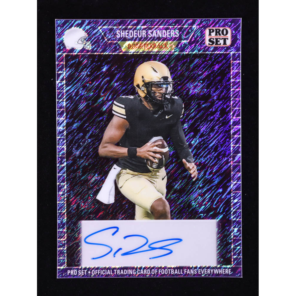 Shedeur Sanders / Travis Hunter 2024 Leaf Pro Set Purple Shimmer Autographs #MM36 #6/8 RC at PristineAuction.com