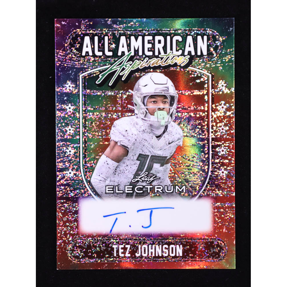 Tez Johnson 2024 Leaf Electrum All-American Aspirations #AAATJ1 #1/1 RC at PristineAuction.com