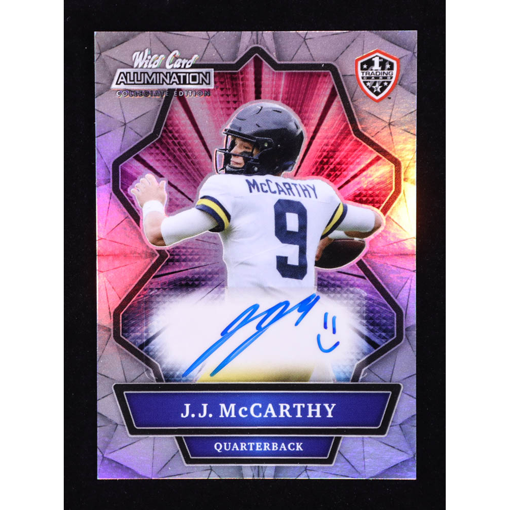 J. J. McCarthy 2021 Wild Card Alumination Collegiate Edition Silver Holo Autographs #ANBCA RC at PristineAuction.com