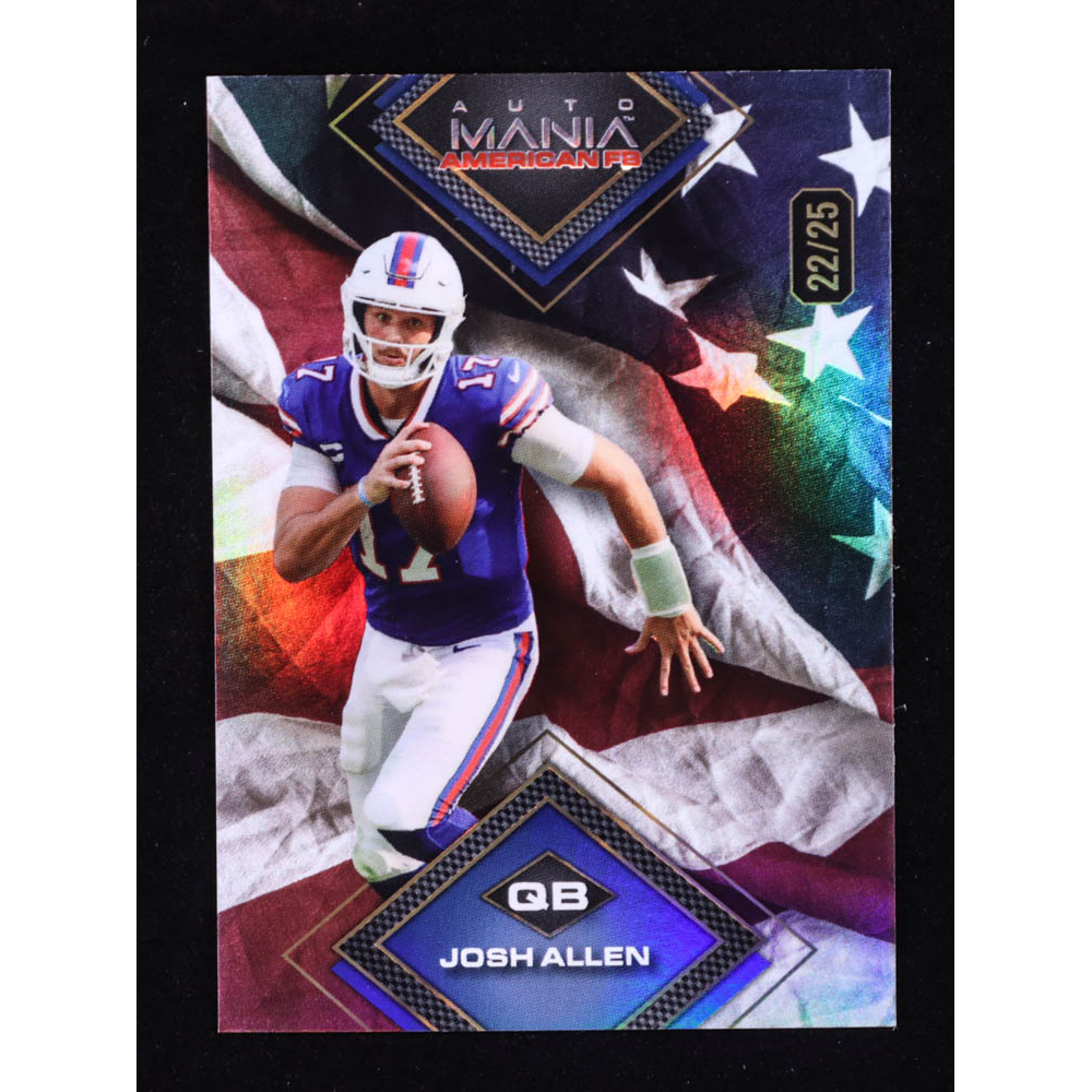 Josh Allen 2024 Wild Card Automania American FB Diamond Flag Holo #AMADJA #22/25 at PristineAuction.com