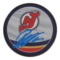 Jesper Bratt Signed Devils Logo Hockey Puck (JSA) at PristineAuction.com