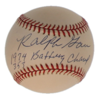 Ralph Garr Signed ONL Baseball Inscribed "1974 Batting Champ" & "353" (JSA) at PristineAuction.com