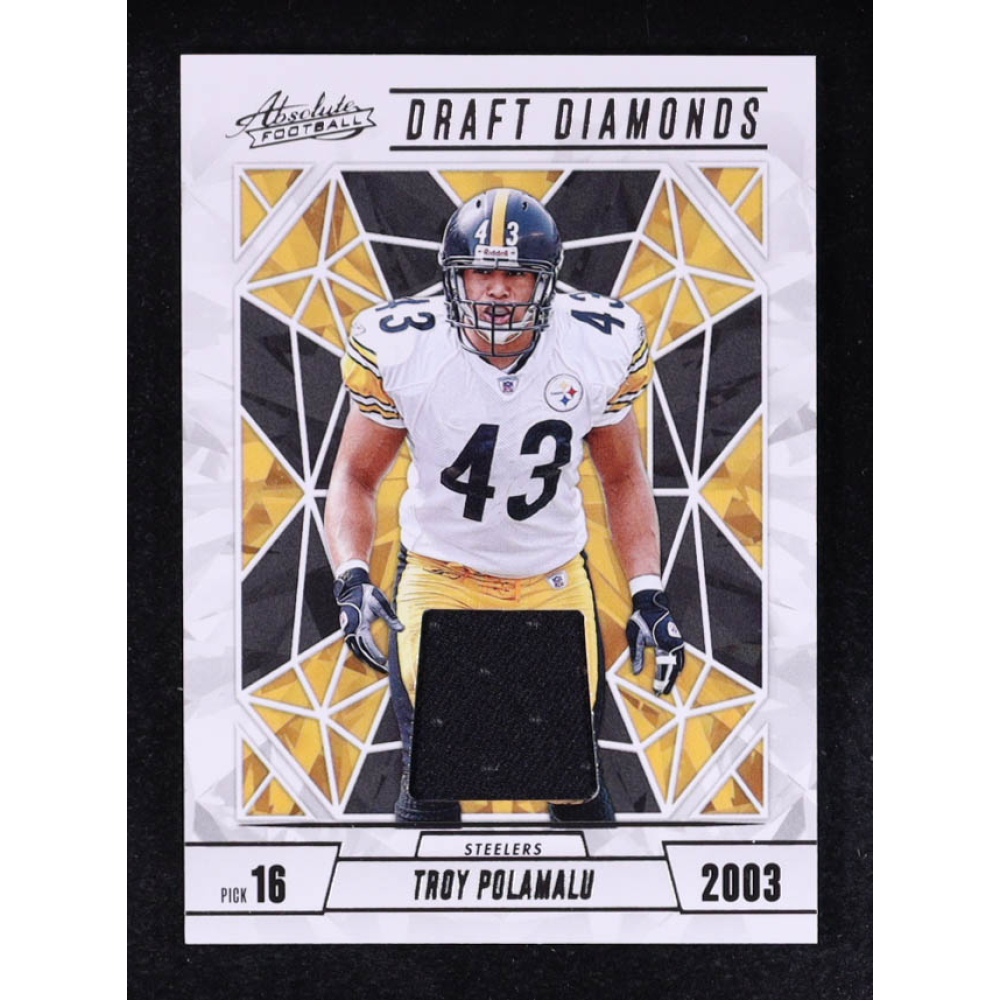 Troy Polamalu 2024 Absolute Draft Diamonds Jerseys #12 at PristineAuction.com