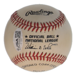 Enos Slaughter Signed ONL Baseball Inscribed "HOF 1985" (JSA) at PristineAuction.com Enos Slaughter Signed ONL Baseball Inscribed "HOF 1985" (JSA) at PristineAuction.com