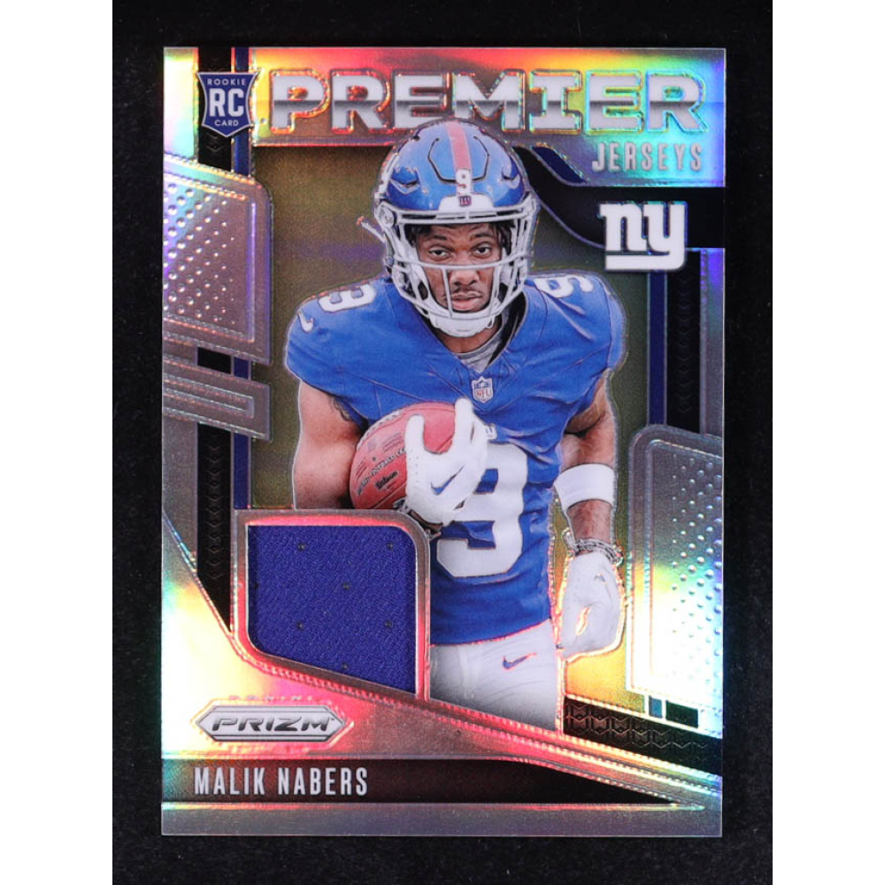 Malik Nabers 2024 Panini Prizm Premier Jerseys #4 RC at PristineAuction.com