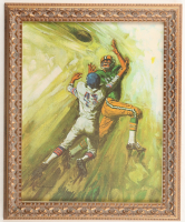 1966 "The Catch" Packers Vintage Bromberger Art Print at PristineAuction.com