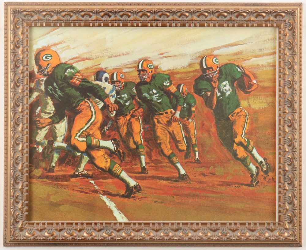 1966 "The Sweep" Packers Vintage Bromberger Art Print at PristineAuction.com 1966 "The Sweep" Packers Vintage Bromberger Art Print at PristineAuction.com