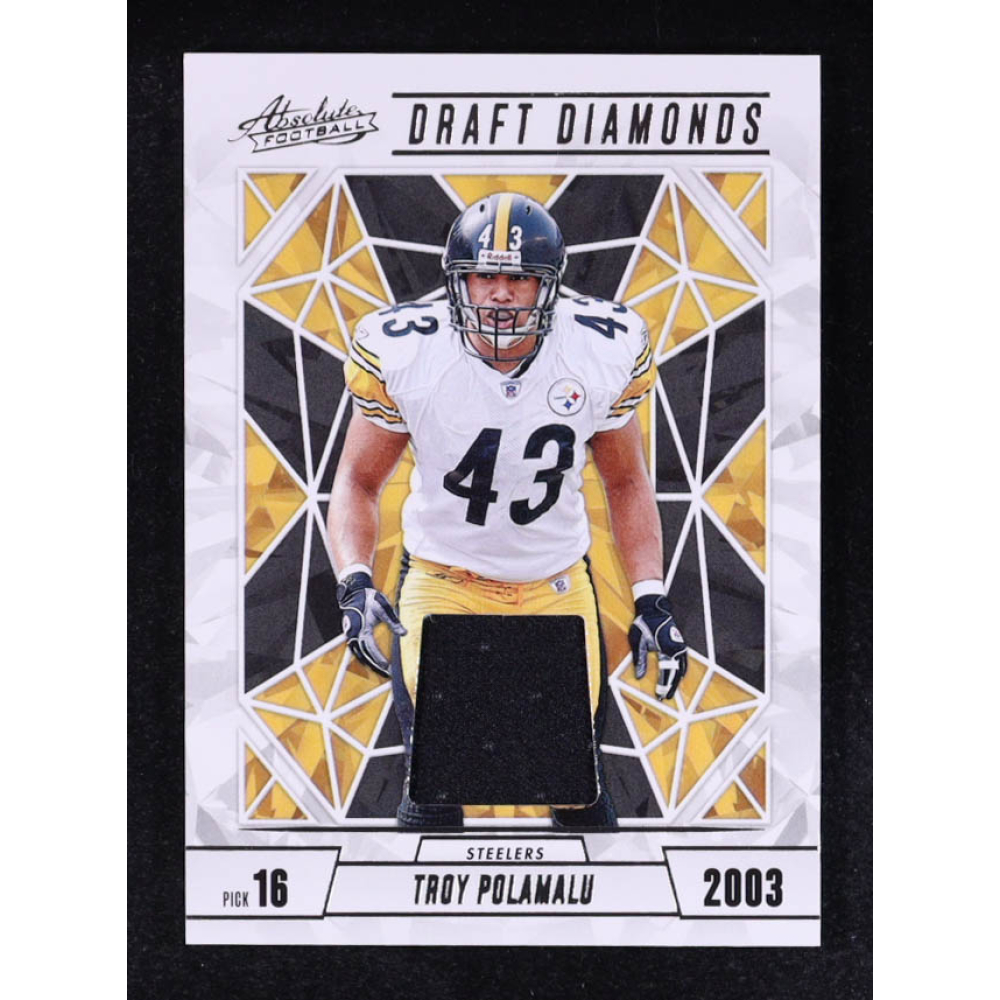 Troy Polamalu 2024 Absolute Draft Diamonds Jerseys #12 at PristineAuction.com
