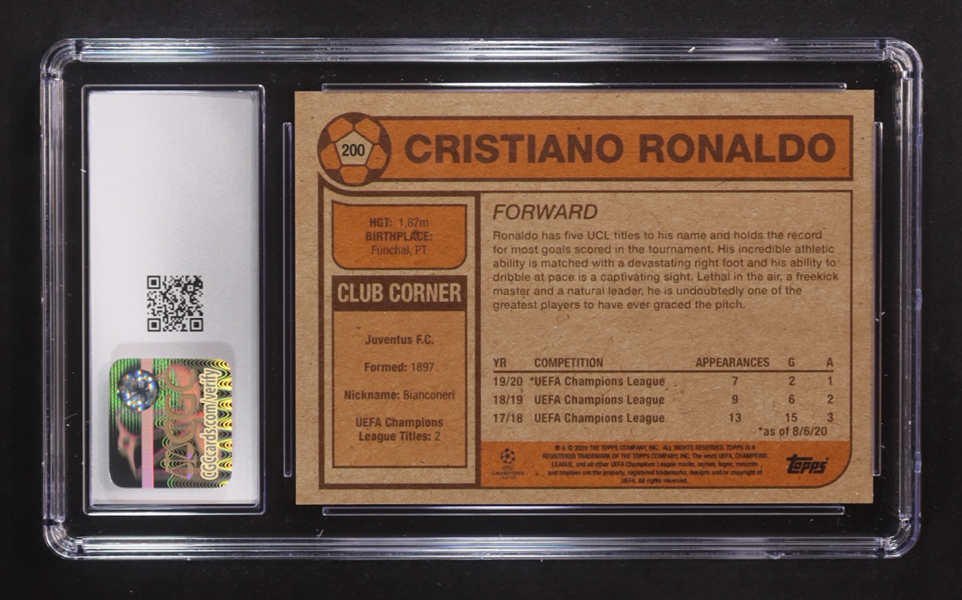 Cristiano Ronaldo 2020 Topps Living UEFA Champions League #200 (CGC 10) at PristineAuction.com Cristiano Ronaldo 2020 Topps Living UEFA Champions League #200 (CGC 10) at PristineAuction.com