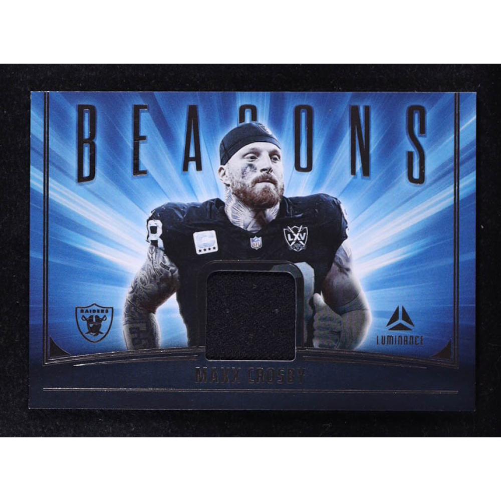 Maxx Crosby 2025 Panini Luminance Beacons Jerseys #9 at PristineAuction.com